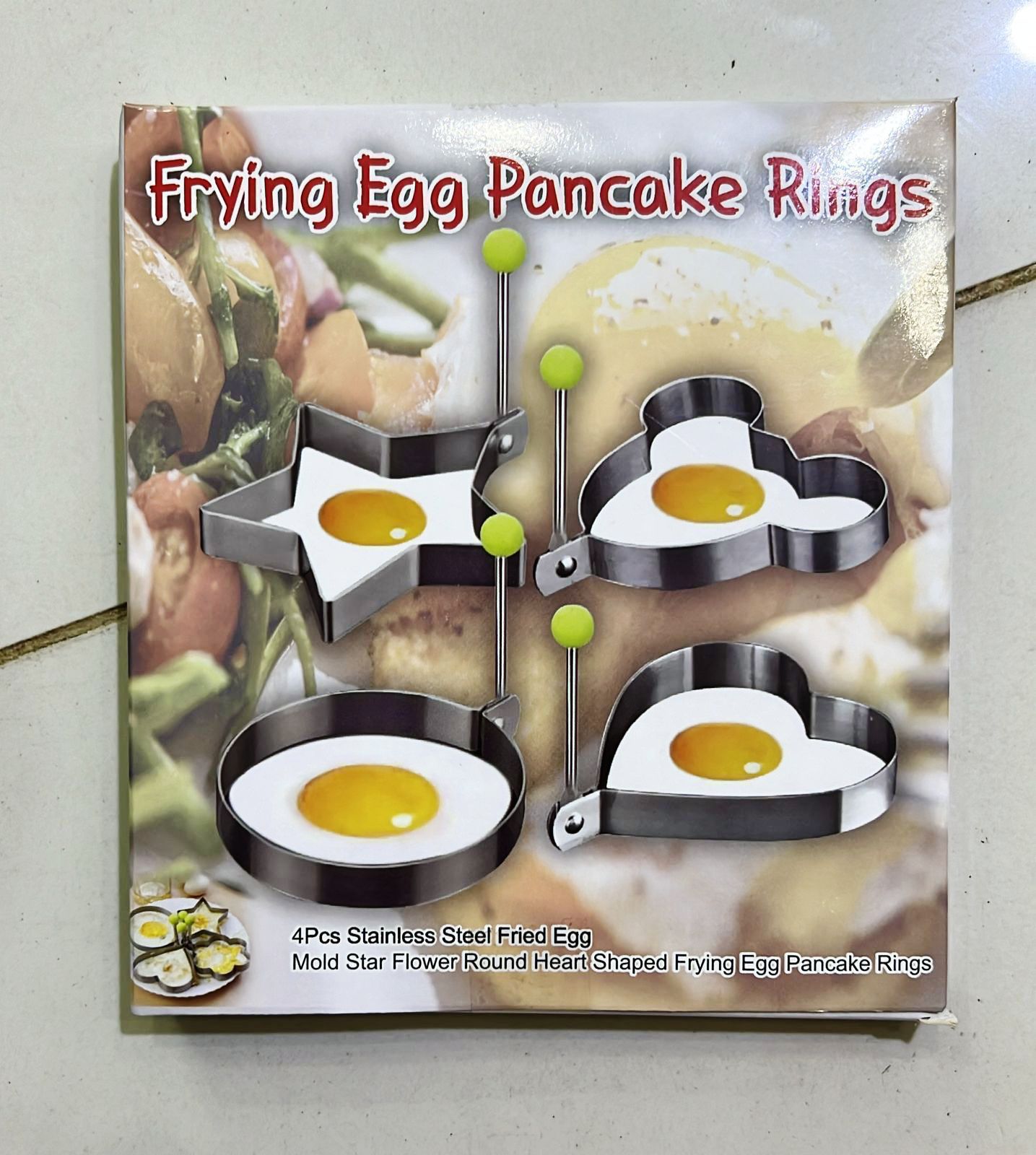 4-Piece Stainless Steel Egg & Pancake Mold Set