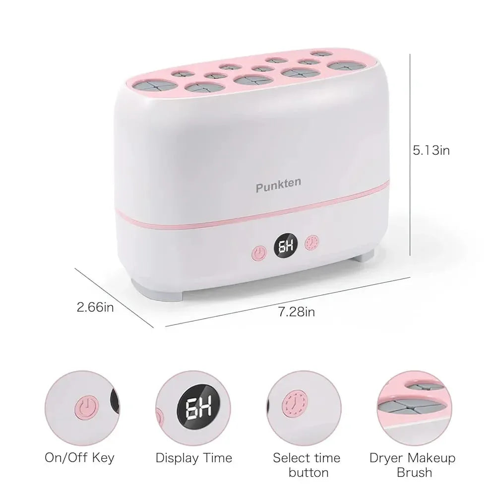 12 Pieces Electric Makeup Brush & Sponge Dryer - Deals mart