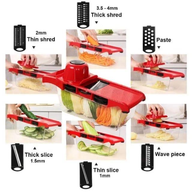 10 In 1  Mandoline Slicer Vegetable Cutter with Storage Box