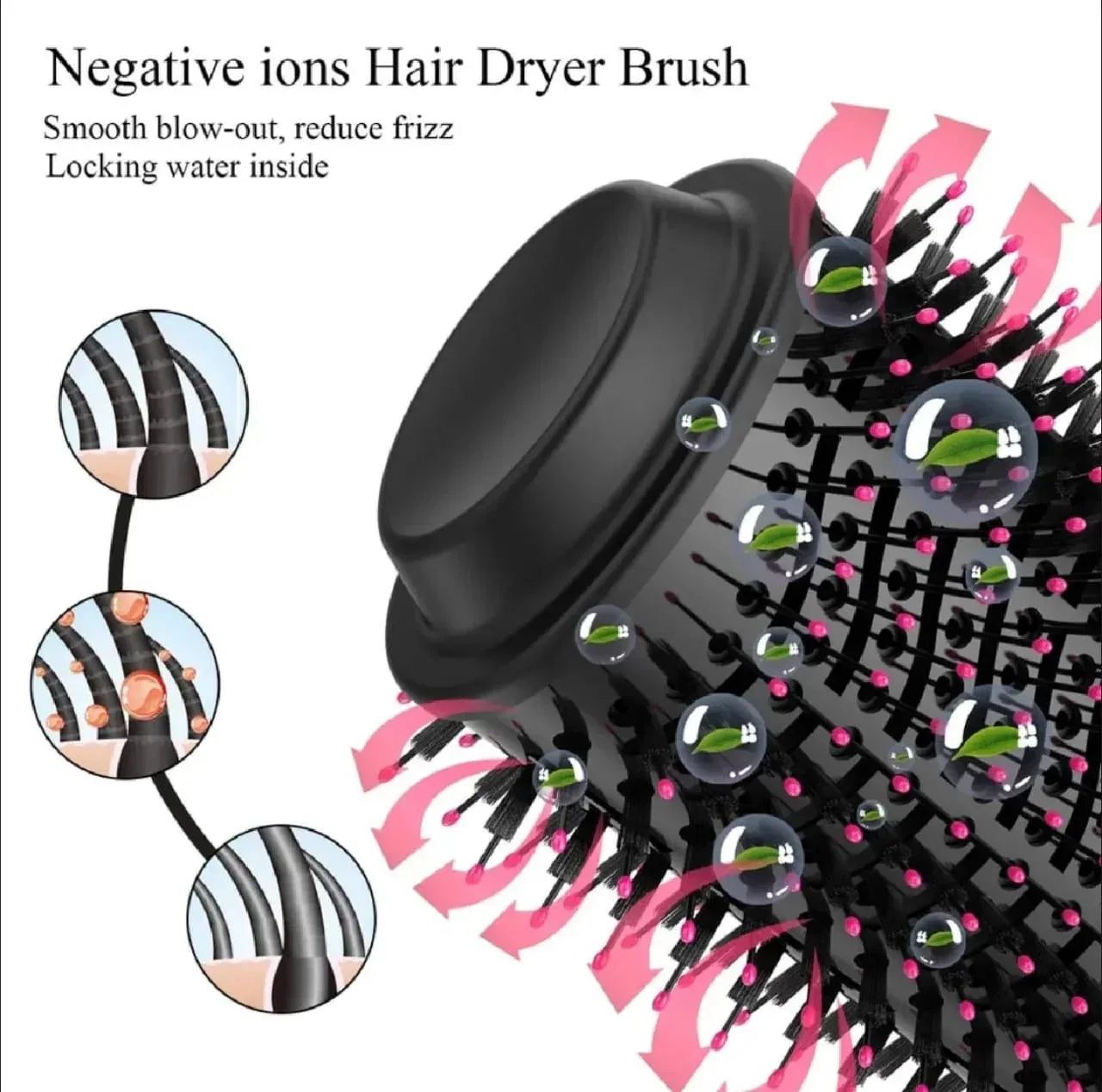 3 In 1 Electric Hot Air Brush Straightener and Dryer